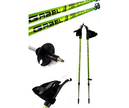 Kije nordic walking włoskiej firmy Gabel Stride vario zielone