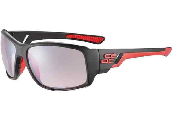 Cébé Sportowe okulary przeciwsłoneczne NORTHSHORE MATT BLACK SHINY RED SENSOR VARIO Rose CAT.1-3 Silver AF