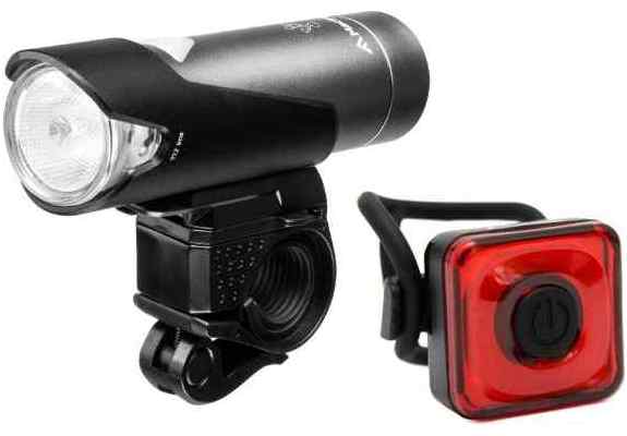 Zestaw: Lampa rowerowa przednia, Mactronic NOISE XTR 04 (ABF0042) oraz Lampa rowerowa tylna, Mactronic REDDY 1.1 (ABR0031)