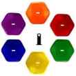 Pro's Pro Znaczniki Hexagon Kolorowe 6szt.