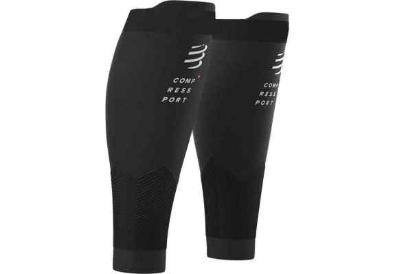 Opaski na łydki Compressport R2v2 Calf Sleeves Flash Black