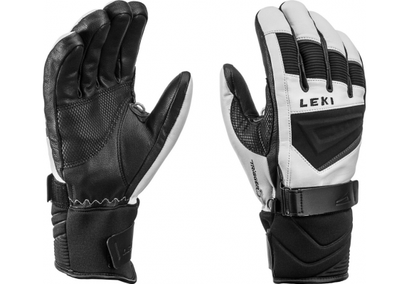 Leki rękawice narciarskie Griffin S white/gray