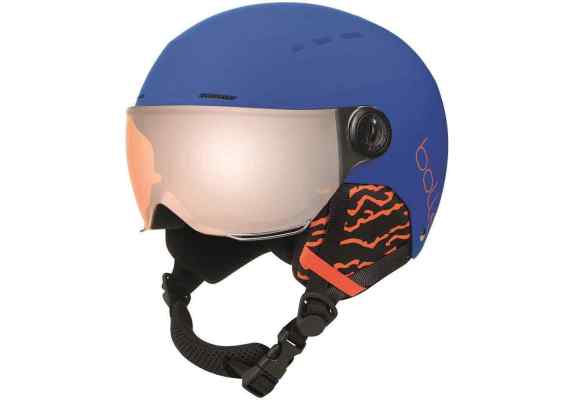QUIZ VISOR Royal Blue Matte S 52-55cm - Orange Gun Cat 2