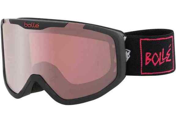 Gogle Juniorskie Bolle Rocket Plus Matte Black Vermillon Gun Cat. 2