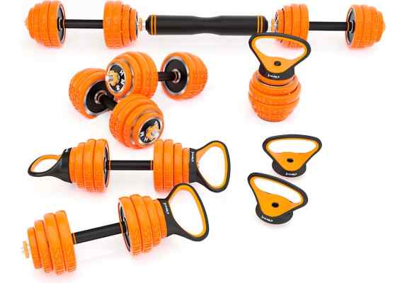 SGZ230 (2 CZĘŚCI) PRO SET 6W1 ZESTAW CIĘŻARÓW OGUMOWANE 30KG HMS