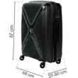 Średnia walizka SwissBags Cross-Box 67 cm czarny