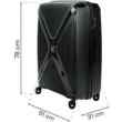 Duża walizka SwissBags Cross-Box 78 cm czarny