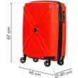 Średnia walizka SwissBags Cross-Box 67 cm czerwony