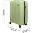 Średnia walizka SwissBags Tourist 65 cm zielony