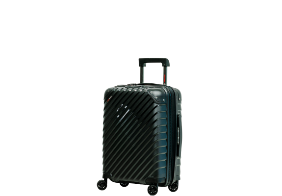 Walizka kabinowa SwissBags Diamond cut 55 cm metaliczny czarny