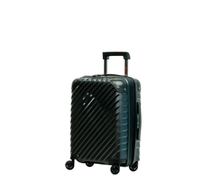 Walizka kabinowa SwissBags Diamond cut 55 cm metaliczny czarny