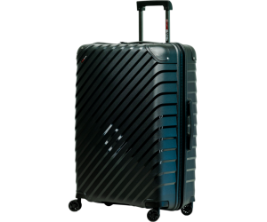 Duża walizka SwissBags Diamond cut 76 cm metaliczny czarny