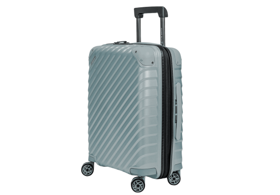 Walizka kabinowa SwissBags Diamond cut 55 cm metaliczny niebieski