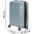 Walizka kabinowa SwissBags Diamond cut 55 cm metaliczny niebieski
