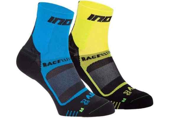 Skarpety inov-8 Race Elite Pro Sock. Niebiesko-żóto-czarne. Dwupak.