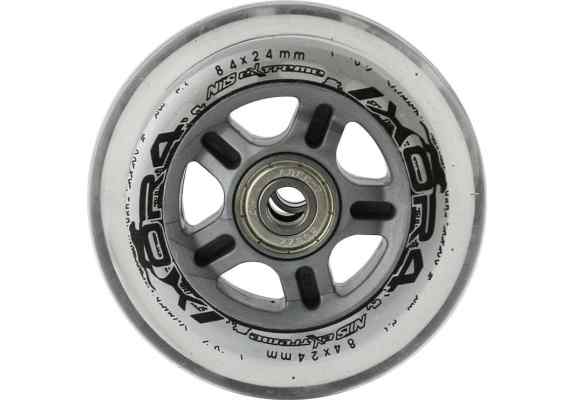 PU 84x24 82A PRZEZROCZYSTE (4 szt.) + ABEC-7 CHROME (8 szt.) ZESTAW NILS EXTREME