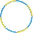 HHP022 YELLOW-BLUE HULA HOP 1,45KG 110CM HMS