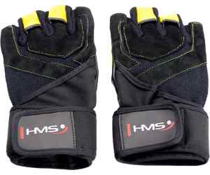 RST01 BLACK/YELLOW ROZM. L RĘKAWICE NA SIŁOWNIĘ HMS