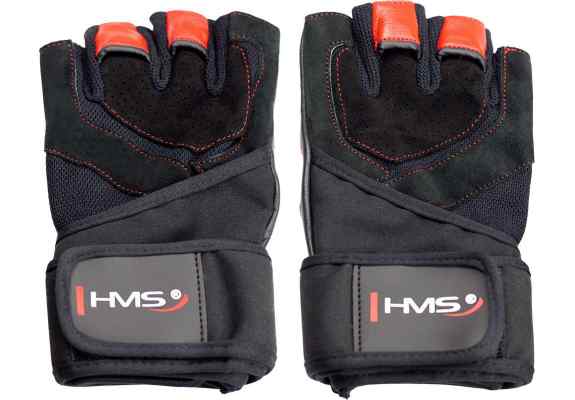 RST01 BLACK/RED ROZM. M RĘKAWICE NA SIŁOWNIĘ HMS